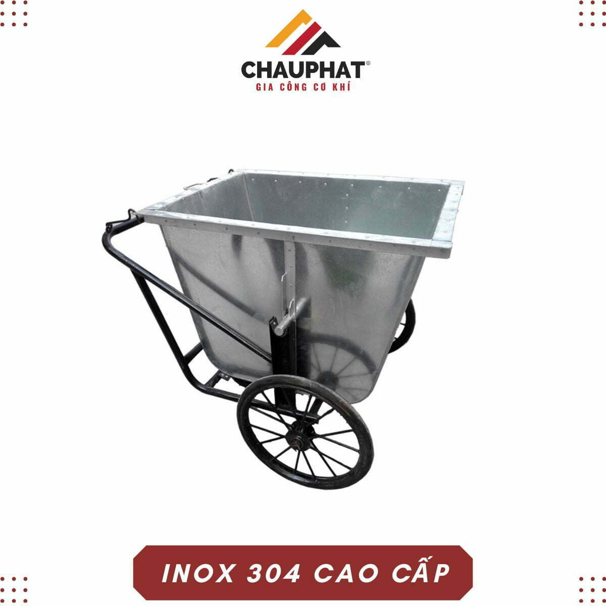 Xe Đẩy chở Rác thải inox Phổ Biến Chất Lượng Nhất 3 Xe Đẩy chở Rác thải inox Phổ Biến Chất Lượng Nhất