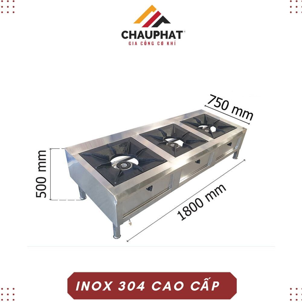 bếp gas công nghiệp 3 họng có Kệ BA-13 7 bếp gas công nghiệp 3 họng có Kệ BA-13