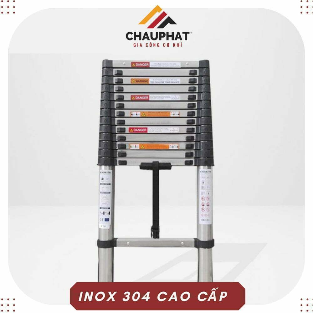 Thang rút inox - Thang rút inox 5M giá Tốt 3 Thang rút inox - Thang rút inox 5M giá Tốt