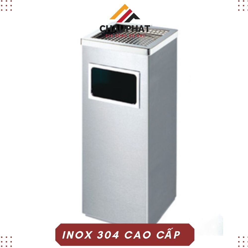 Thùng rác gạt tàn inox inox 304 cao cấp 3 Thùng rác gạt tàn inox inox 304 cao cấp